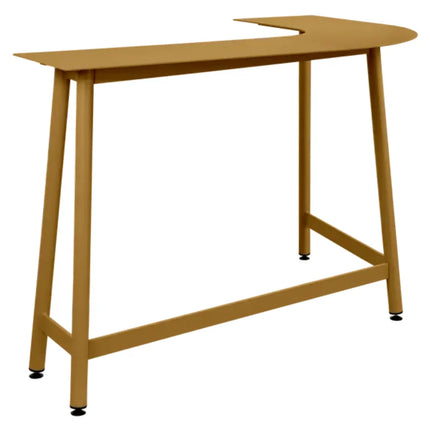 Fermob Bolder Corner Counter bar stool with marshmallow-colored cushioned seat and metal frame