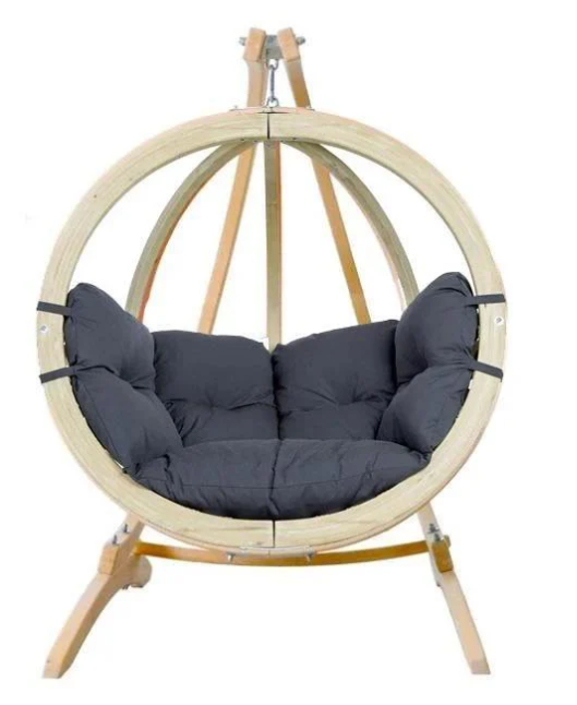 Globo Wooden Hanging Chair & Stand Set in Anthracite – CWDH Ireland – photo 7