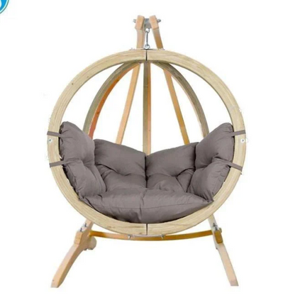 Globo Wooden Hanging Chair & Stand Set in Taupe – CWDH Ireland – photo 10