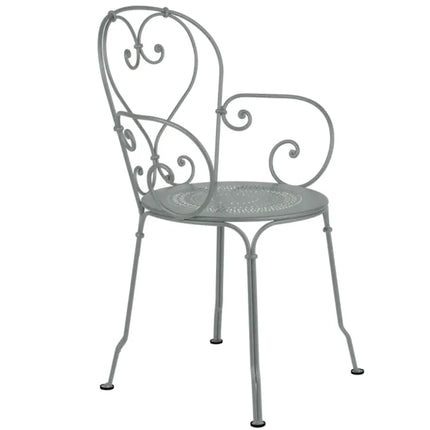 Fermob 1900 Lounge Armchair with wooden frame and plush cushion