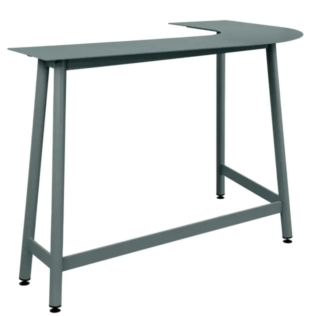  featuring a curved seat and sturdy metal frame.
