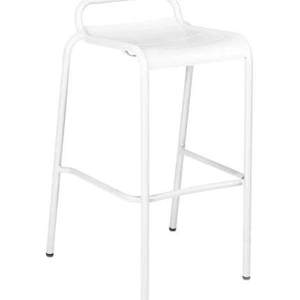 Fermob Luxembourg bar stool outdoor furniture in vibrant chili color