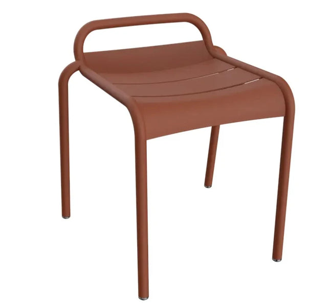 Fermob Luxembourg outdoor dining stool with a sleek