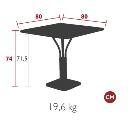 Cotton white Fermob Luxembourg outdoor pedestal table