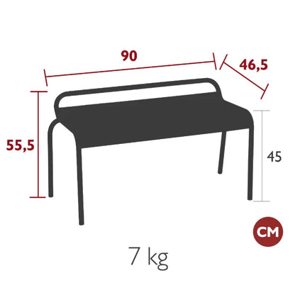 Fermob Luxembourg stackable outdoor bench