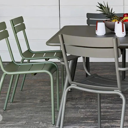 Fermob Luxembourg armchair with a woven seat and armrests