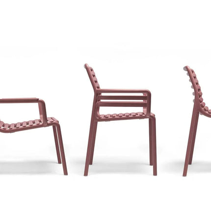 Nardi Doga armchair in marsala – weatherproof Italian resin armchair for outdoor dining or patio