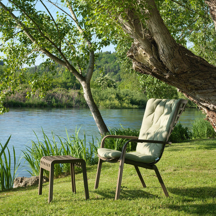 Nardi Folio Comfort outdoor armchair cushion in anthracite with Rosa Quarzo pattern