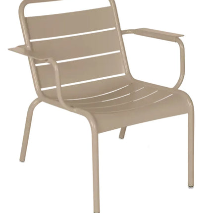 Fermob Luxembourg garden armchair lounge in vibrant chilli color