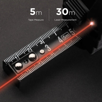 GearX 5M measuring tape and 30M laser distance meter in a tools and torches image