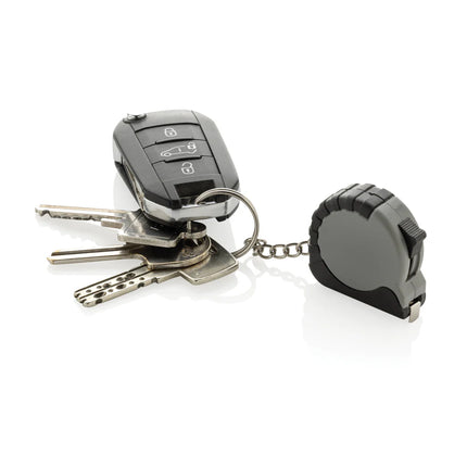 XD Collection MeasureMate RCS recycled ABS 1-meter tape keychain with lanyard