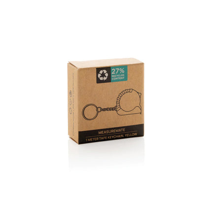 Recycled ABS MeasureMate RCS 1-meter tape keychain by XD Collection