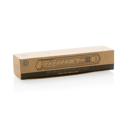 Refillable RCS recycled plastic snap-off knife from XD Collection