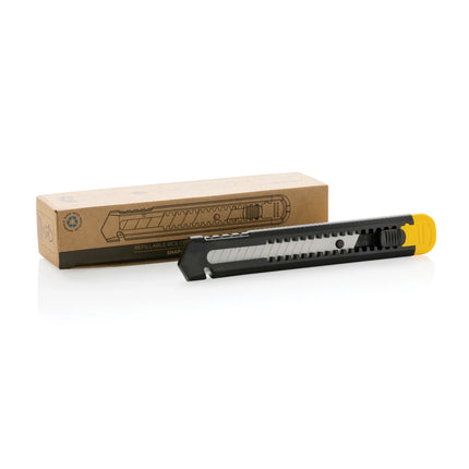 Refillable RCS recycled plastic snap-off knife from XD Collection