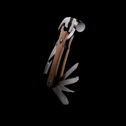  featuring a durable wooden handle and versatile tool head for various tasks.