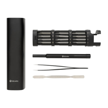  including various screwdriver bits and ergonomic handles.