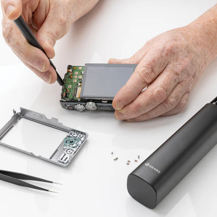  featuring ergonomic handles and organized in a sturdy case.