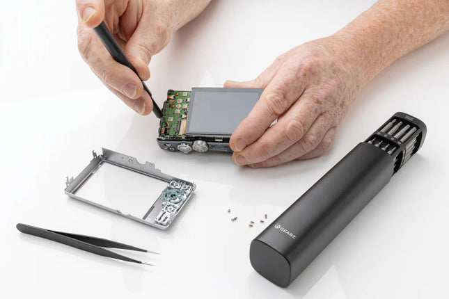  featuring ergonomic handles and organized in a sturdy case.