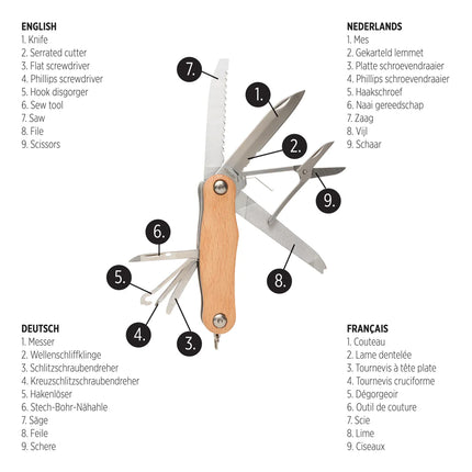 Wood pocket knife from XD Collection
