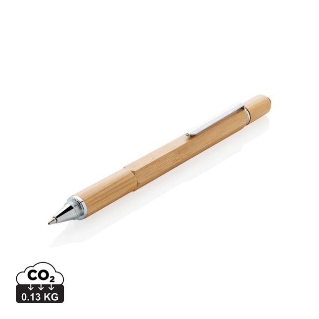 XD Collection Bamboo 5-in-1 toolpen with multiple tools and torch features