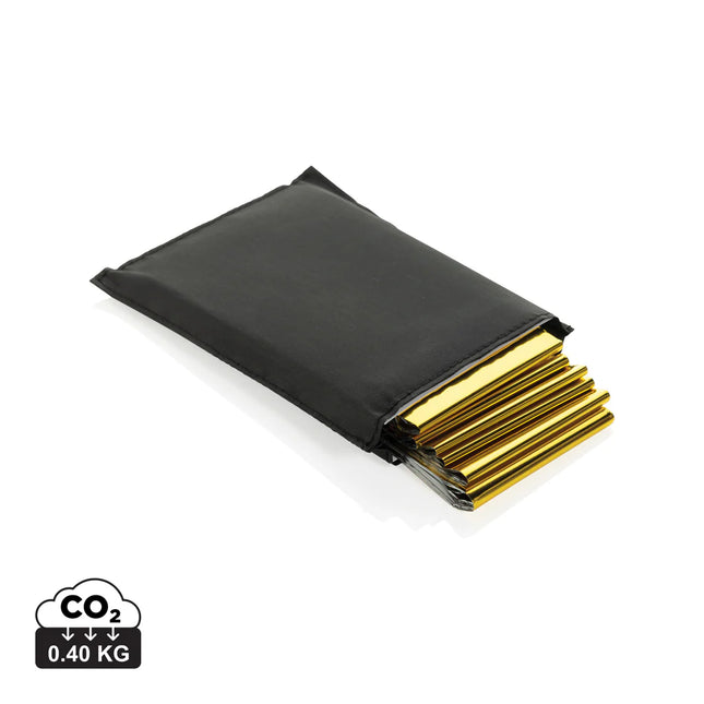 XD Collection Solra emergency blanket in RCS recycled RPET pouch