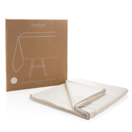 Ukiyo Aware™ 180g cotton table cloth in 250x140cm laid flat