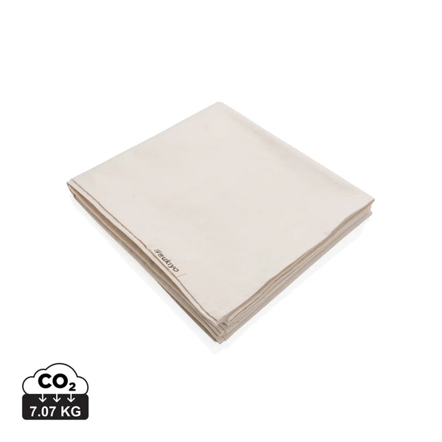 Ukiyo Aware™ 180g cotton tablecloth in 250x140cm with a subtle pattern