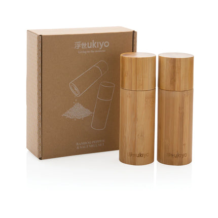  featuring natural bamboo design and adjustable grinding mechanisms.