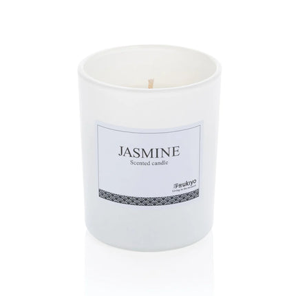 Small scented candle in glass jar by Ukiyo