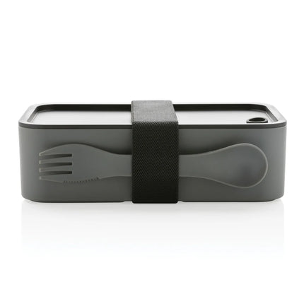 Recycled PP lunch box with spork from XD Collection