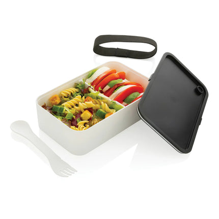 Recycled PP lunch box with spork from XD Collection