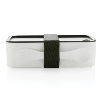 Recycled PP lunch box with spork from XD Collection