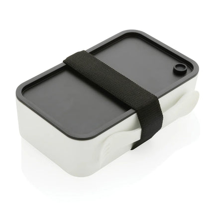 Recycled polypropylene lunch box with spork from XD Collection