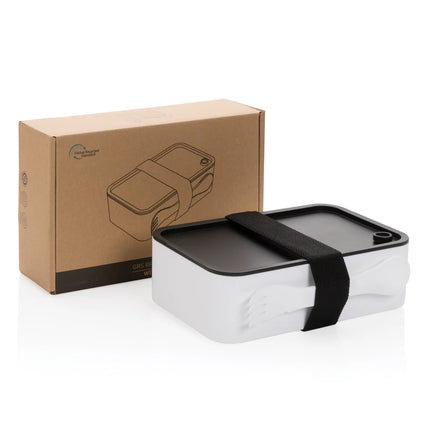 XD Collection GRS recycled PP lunch box with spork