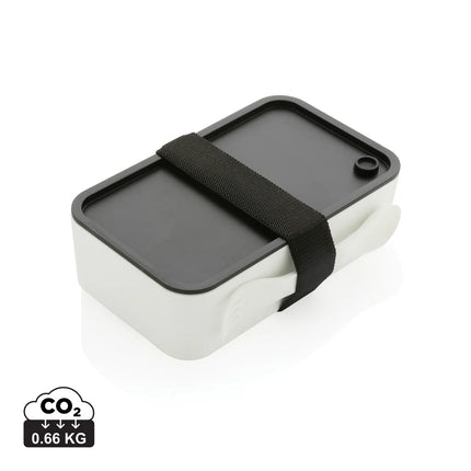 Recycled PP lunch box with spork from XD Collection