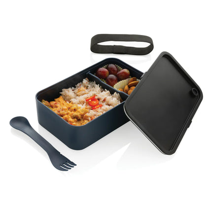 Recycled PP lunch box with spork from XD Collection