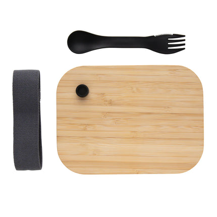 showcasing clear glass container and eco-friendly bamboo lid for home dining.