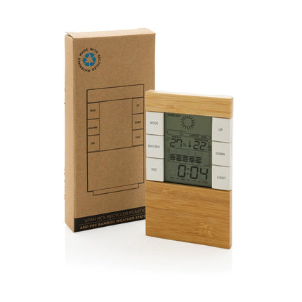 XD Collection Utah RCS plastic and bamboo weather station for phones and tablets