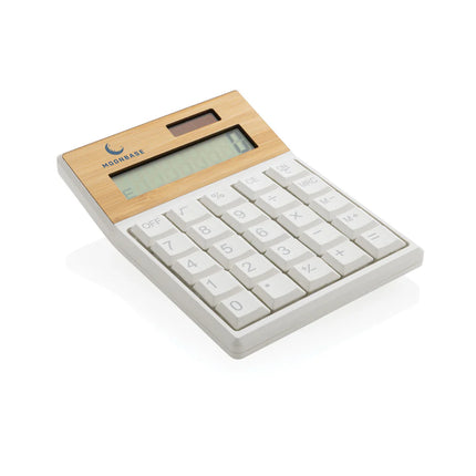 XD Collection Utah RCS recycled plastic and bamboo calculator for phone and tablet accessories