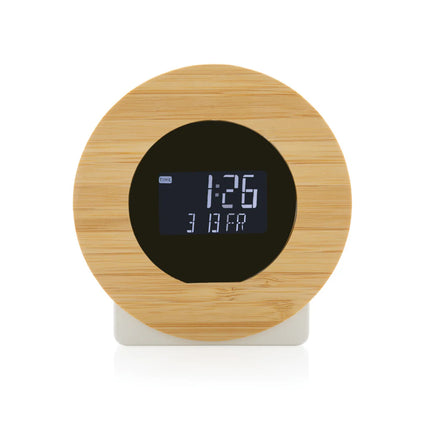 XD Collection Utah RCS plastic and bamboo LCD desk clock