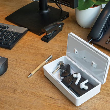 compact phone and tablet sanitizer with UV-C light technology.
