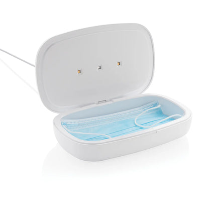 XD Collection UV-C steriliser box with 5W wireless charger for phones and tablets
