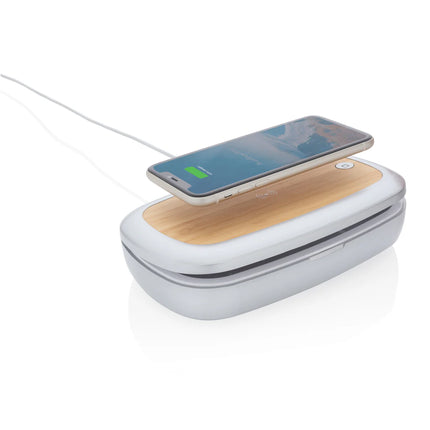 XD Xclusive Rena UV-C steriliser box with 5W wireless charger for phones and tablets