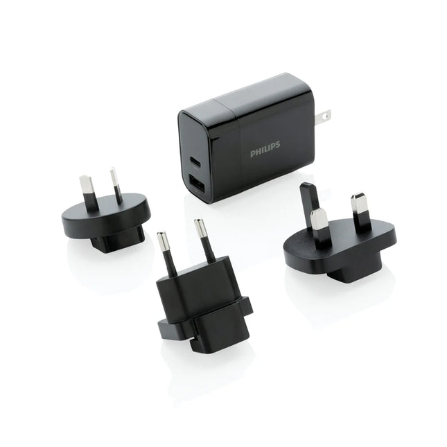 Philips ultra-fast PD travel charger with USB-C port for phones and tablets