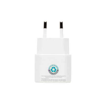 XD Collection Boost RCS recycled PET 20W Type C charging set with two USB-C cables for phones and tablets.