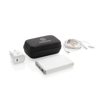XD Collection Surge RCS recycled PET 20W Type C phone and tablet charging set with 3 pieces