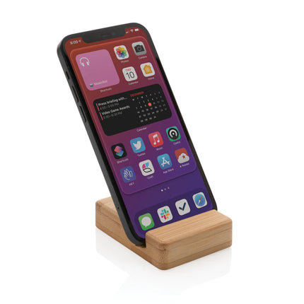 XD Collection bamboo phone stand for phone and tablet accessories