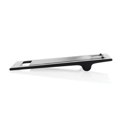 Foldable XD Collection Snap Stand RCS recycled plastic phone and tablet stand with adjustable support for hands-free use.