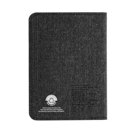 XD Collection Trackmate RCS polyester passport holder with worldwide locating feature for travel and identification.