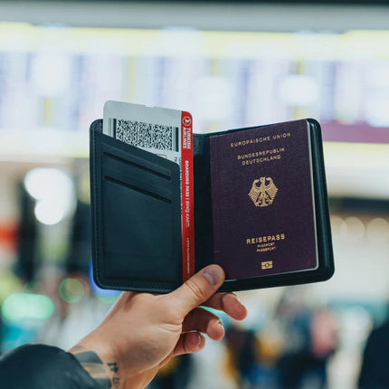 XD Collection Trackmate RCS polyester passport holder with worldwide locating feature